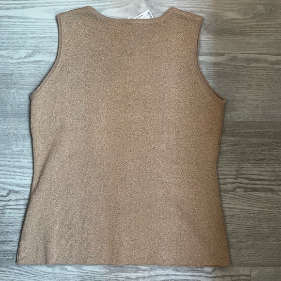 Joseph A Gold Metallic Vest NWT - Picture 2 of 4